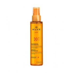 Olio abbronzante Spf 30 | Protezione viso e Corpo 150 ml | NUXE Sun