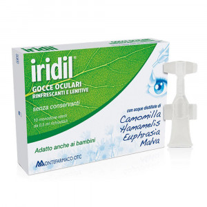 Iridil Gocce Oculari 10 monodose | Collirio rinfrescante e lenitivo | IRIDINA