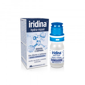 HYDRA REPAIR collirio 10 ml | Gocce oculari con acido ialuronico e vitamina E | IRIDINA 
