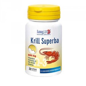 KRILL SUPERBA 30 Capsule | Integratore di Omega 3 e Astaxantina | LONGLIFE  