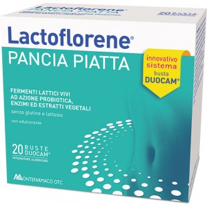 PANCIA PIATTA 20 Bustine| Integratore Fermenti Lattici ed Enzimi digestivi | LACTOFLORENE