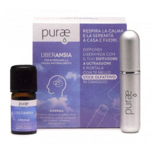 LIBERANSIA Sinergia 5ml + stick olfattivo omaggio | Aromaterapia contro l'ansia | PURAE