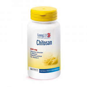 CHITOSAN 84 Tavolette | Integratore Controllo del Peso e Colesterolo | LONGLIFE 