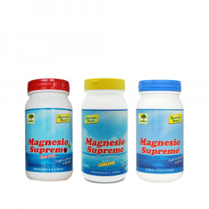 Magnesio polvere 150 g | Integratore gusto neutro/ limone/ ciliegia | MAGNESIO SUPREMO