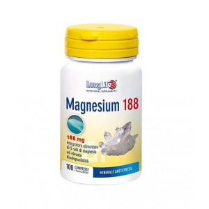 MAGNESIUM 188 mg 100 Compresse | Integratore con 5 Sali di Magnesio | LONGLIFE
