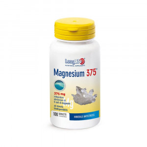 MAGNESIUM 375 mg 100 Tavolette | Integratore 5 Sali di Magnesio | LONGLIFE