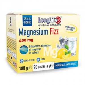 MAGNESIUM FIZZ 20 Bustine | Integratore di Magnesio Citrato | LONGLIFE