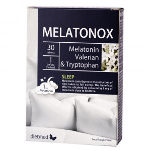 Melatonox 30cpr | Integratore melatonina ed estratti vegetali | DIETMED