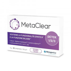 Metaclear 30cpr | Integratore detossinante | METAGENICS