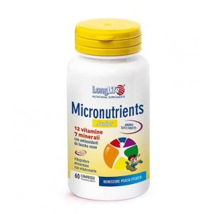 MICRONUTRIENTS JUNIOR 60 Tavolette | Integratore Multivitaminico Minerale per ragazzi | LONLIFE