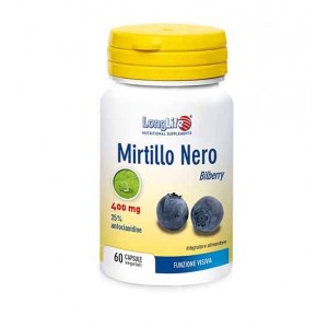 MIRTILLO NERO 60 cps | Integratore per la Vista | LONGLIFE