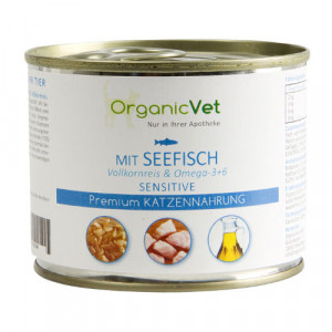 MIT SEEFISH 200 g | Cibo umido pesce di mare e riso per GATTI | ORGANIC VET - Sensitive