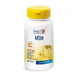 MSM 1000 mg 60 cpr | Integratore Pelle e Articolazioni | LONGLIFE    
