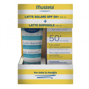 KIT SOLARI 2022 BIMBI | Latte Solare SPF50 100 ml + Doposole 125 ml  | MUSTELA