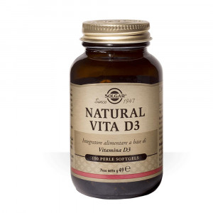 Natural Vita D3 100 perle | Vitamina D naturale dall'olio di fegato di pesce| SOLGAR    