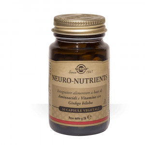 Neuro Nutrients 30 Capsule veg | Aminoacidi, Vitamine B, Ginkgo | SOLGAR 
