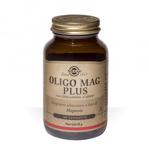 Oligo Mag Plus 100 tav | Integratore di magnesio chelato  | SOLGAR       