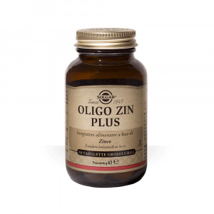 Oligo Zin Plus 50 tav masticabili | Integratore Zinco citrato e gluconato | SOLGAR