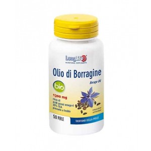 OLIO DI BORRAGINE 50 Perle | Integratore di Acidi Grassi Omega 6 1300 mg | LONGLIFE