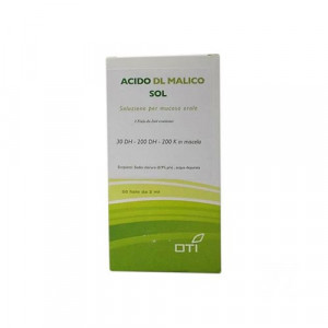 Acido DL Malico SOL | Soluzione orale omeopatica 20 fiale da 2 ml | OTI