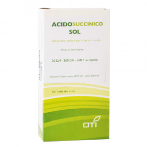 Acido succinico SOL | Soluzione orale omeopatica 20 fiale da 2 ml | OTI