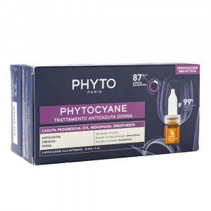 Phytocyane caduta progressiva donna 5 ml x 12 fiale |Trattamento anticaduta senza risciacquo | PHYTO