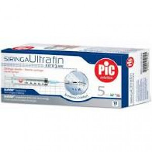 Siringa Pronto Iniezione 5 ml | Kit 10 siringhe sterili + tampone disinfettante + aprifiala | PIC Indolor