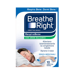 Breathe Right Balsamici 10  pz | cerotti balsamici congestione nasale | EFAS