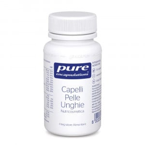 Capelli Pelle Unghie 30 capsule | integratore di biotina e vitamina C | PURE ENCAPSULATIONS