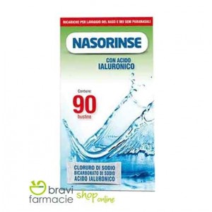 REFILL ADULTI PLUS con 90 bustine | Ricarica per Lavaggio nasale con Acido Ialuronico | NASORINSE Isotonico 