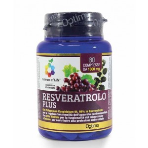 RESVERATROLO PLUS 60 cpr | Integratore Antiossidante | OPTIMA NATURALS Colours of Life