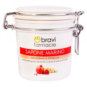 SAPONE MARINO Melograno e Pistacchi 350 ml | Scrub corpo rinnovatore | BRAVI LAB