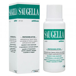SAUGELLA ATTIVA FORMATO VIAGGIO 100 ml | Detergente intimo pH 3.5 pocket | SAUGELLA
