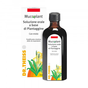 SOLUZIONE ORALE PIANTAGGINE 250 ml | Fluidificante catarro | DR.THEISS - Mucoplant