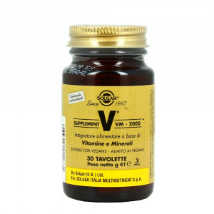 Supplement VM 2000 60 tav | Integratore di vitamine, sali minerali, aminoacidi e fitoestratti | SOLGAR