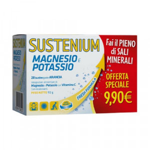 Sustenium Magnesio e Potassio 28 bustine PROMO | Integratore Magnesio, Potassio e Vitamina C| A. MENARINI