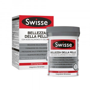 BELLEZZA PELLE 30 Compresse | Integratore di Acido Ialuronico e Collagene | SWISSE