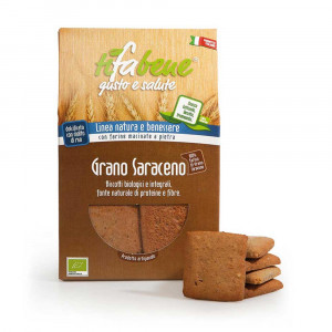 Biscotti integrali Grano Saraceno e mandorle 250 g | Biscotti BIO senza glutine | TIFABENE