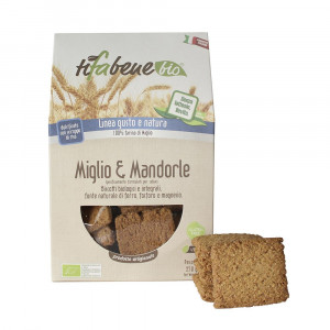 Biscotti Miglio E Mandorle 250 g | Biscotti BIO integrali senza glutine | TIFABENE