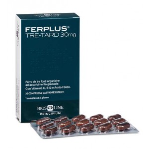 FERPLUS TRE-TARD 30 cpr gastroresistenti|  Integratore di Ferro  | BIOS LINE - Principium