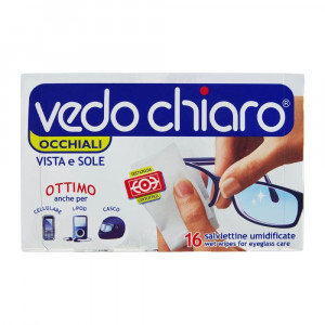 Vedochiaro Occhiali 16 salviette | salviettine umidificate occhiali | VEDOCHIARO