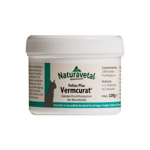 VERMCURAT | Integratore vermifugo Parassiti intestinali 100 g cod.8455 | NATURAVETAL - Felis Plus