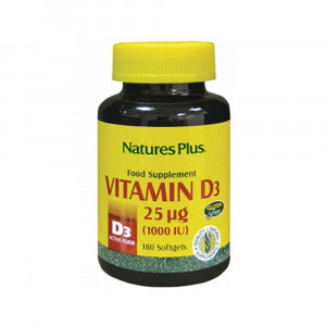 Vitamina D3 180 perle | Integratore di Vitamina D3 1000 u.i. | NATURE'S PLUS