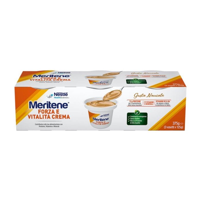 Forza e vitalità Crema 3x125g | Dessert proteico - Vari gusti | MERITENE