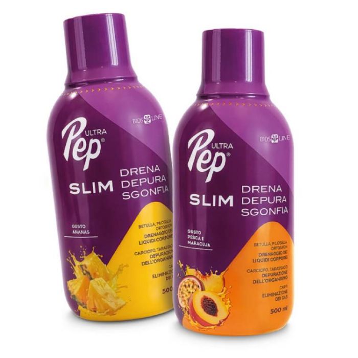 Ultra Pep slim Drena Depura sgonfia 500ml | Depurazione e peso 2 gusti | BIOS LINE