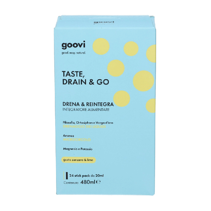 Drenante Taste Drain & Go 24 Stick | Gusto zenzero e limone | GOOVI By Hunziker