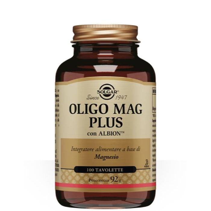 Oligo Mag Plus 100 tav | Integratore di magnesio chelato | SOLGAR