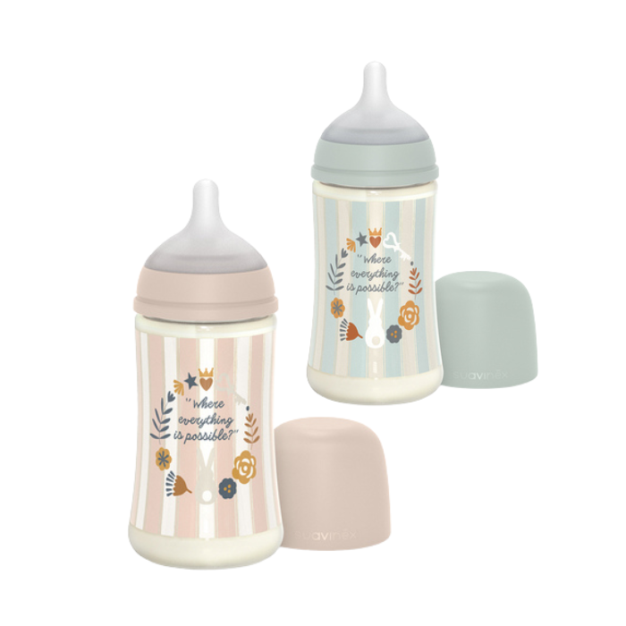 Wonder - Biberon in Poliammide 270ml | Tettarella Sil Sx Pro - Vari colori | SUAVINEX