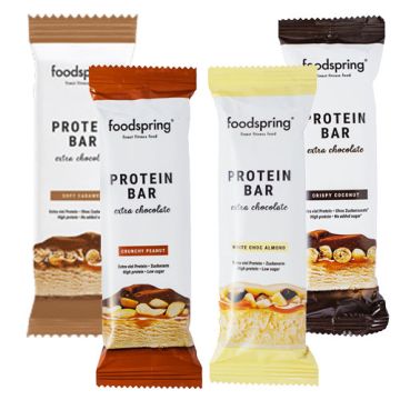 Barretta proteica extra 65 g | Protein Bar Extra Chocolate | FOODSPRING Barretta proteica extra 65 g | Protein Bar Extra Chocolate | FOODSPRING