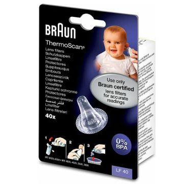 CAPPUCCI COPRISONDA Thermoscan | Accessori per Termometro Auricolare 40 pezzi | BRAUN